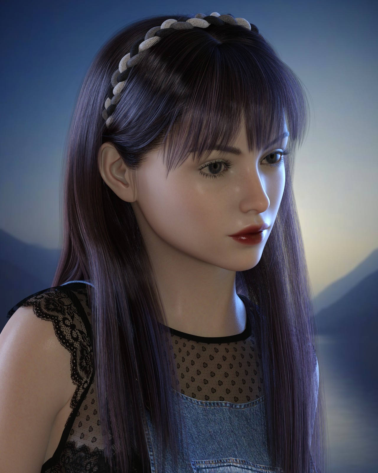ALO Areti Hair for Genesis 9, 8 and 8.1 Females by N/A