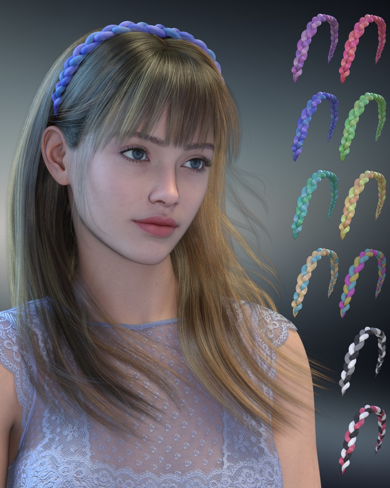 ALO Areti Hair for Genesis 9, 8 and 8.1 Females by N/A