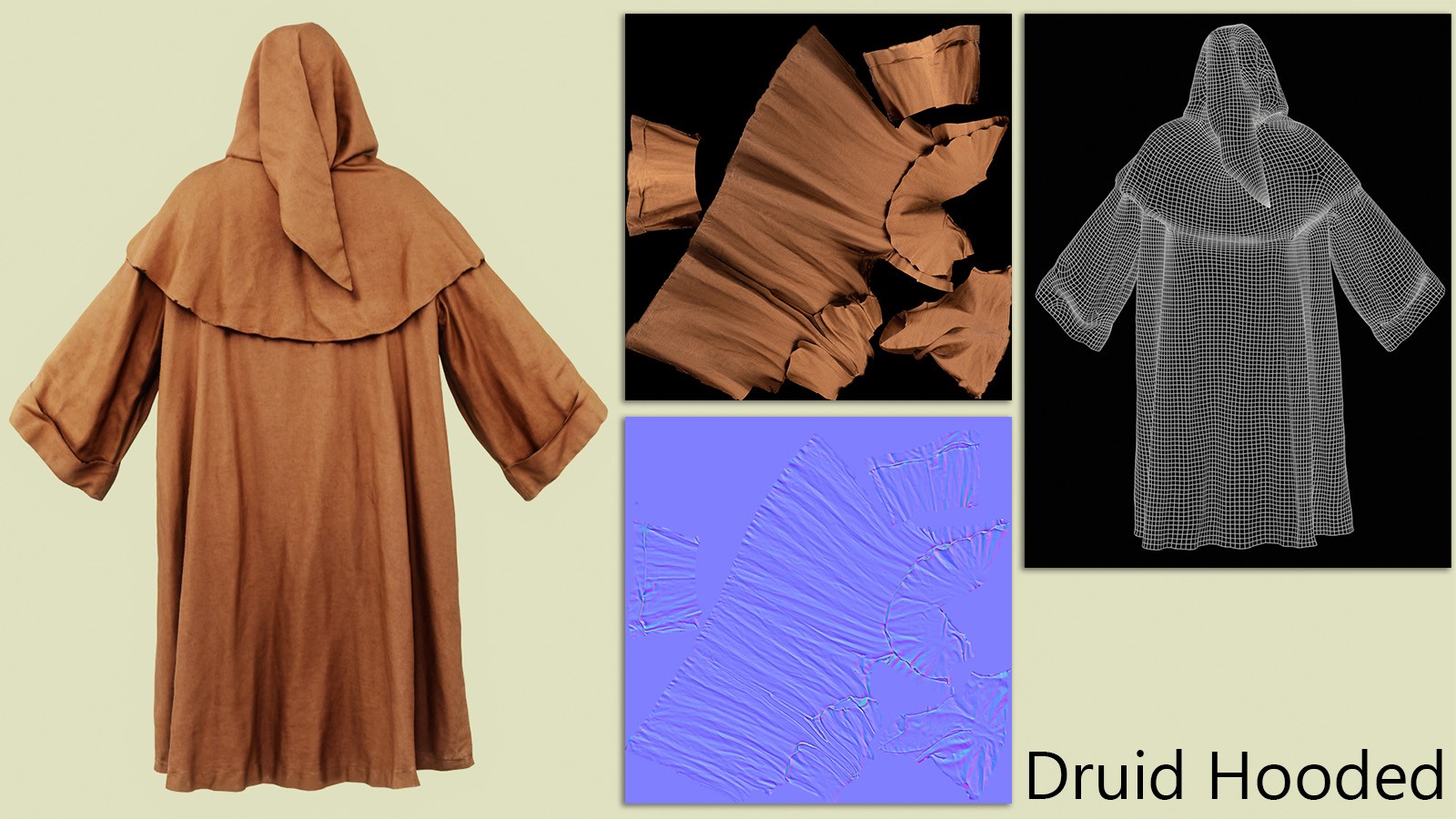 Druid Hooded Cape by N/A