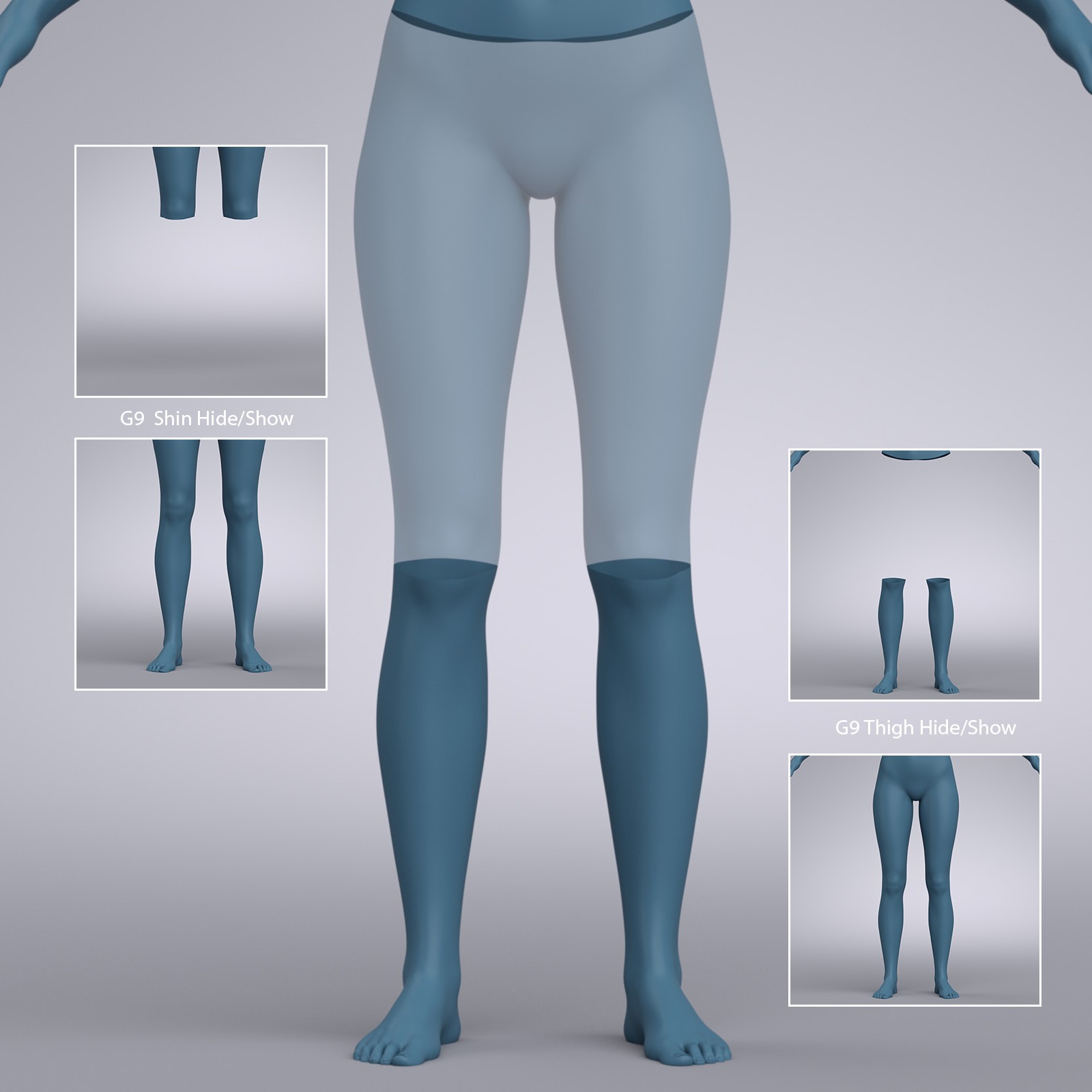 Show and Hide Partial Body Poses for G8 G9 by N/A
