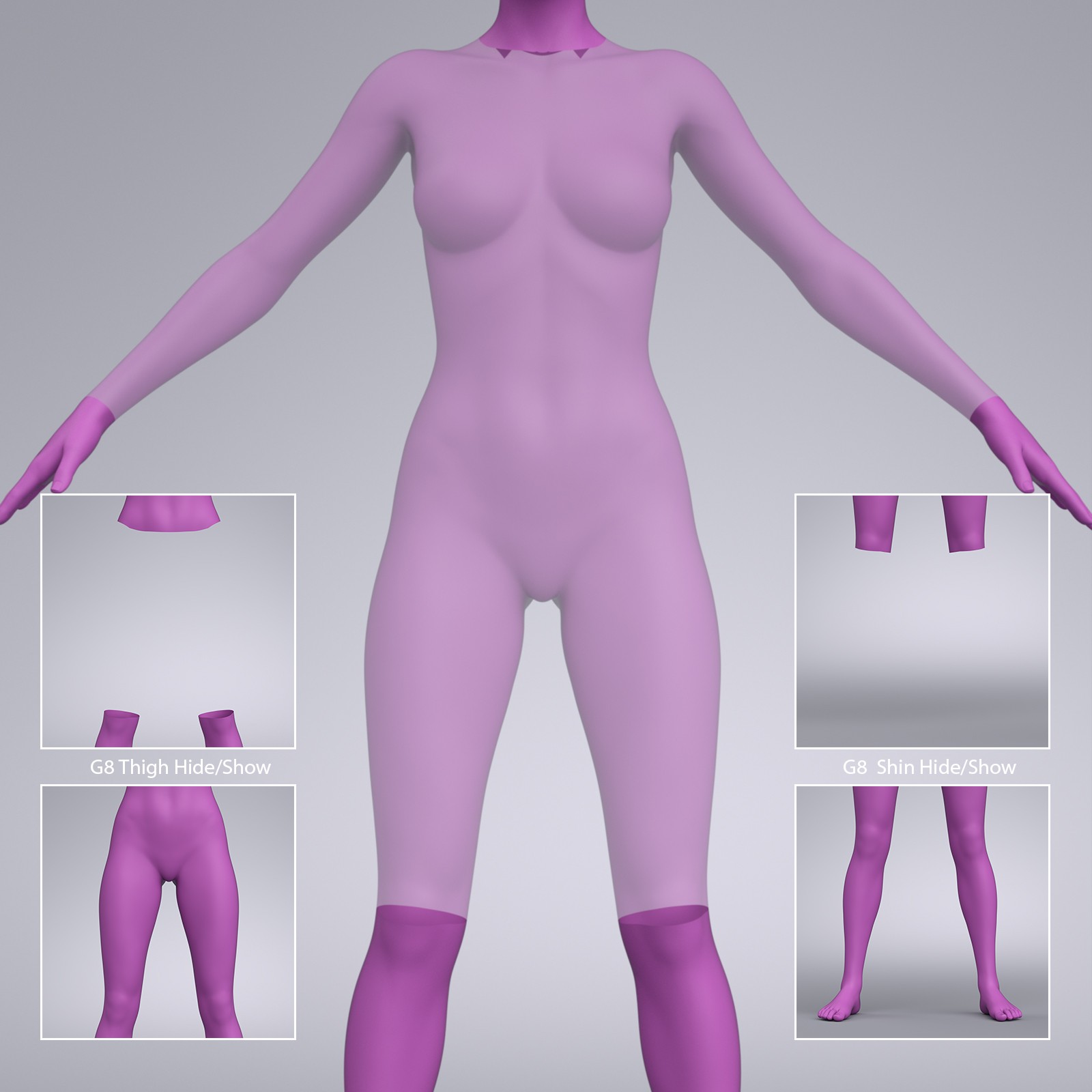 Show and Hide Partial Body Poses for G8 G9 by N/A