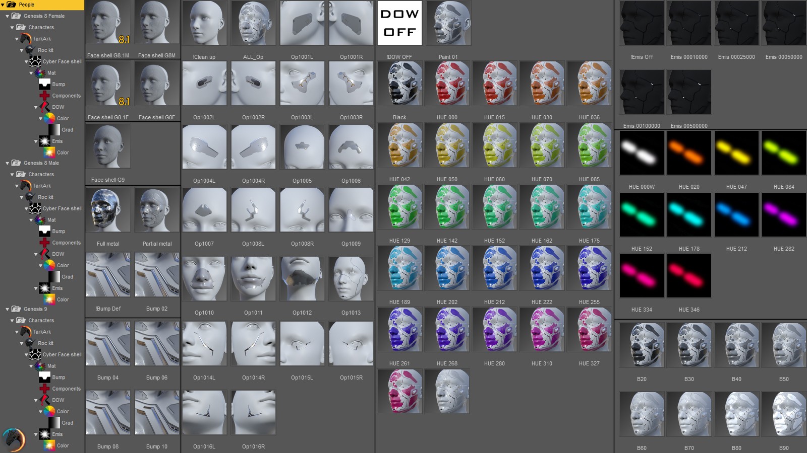 (TA) Roc Cyber Shell for Genesis 8, 8.1 Female and Male, Genesis9 by N/A