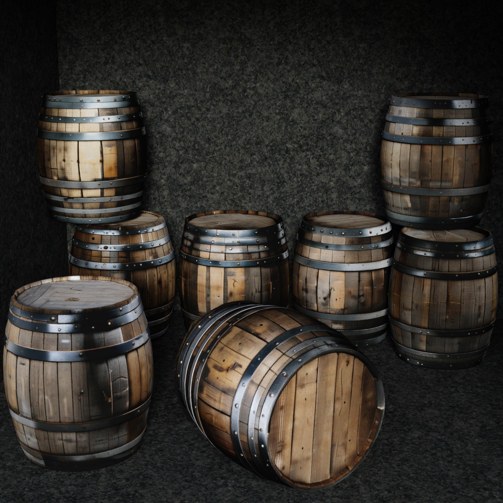 Wooden Barrels 1 by N/A