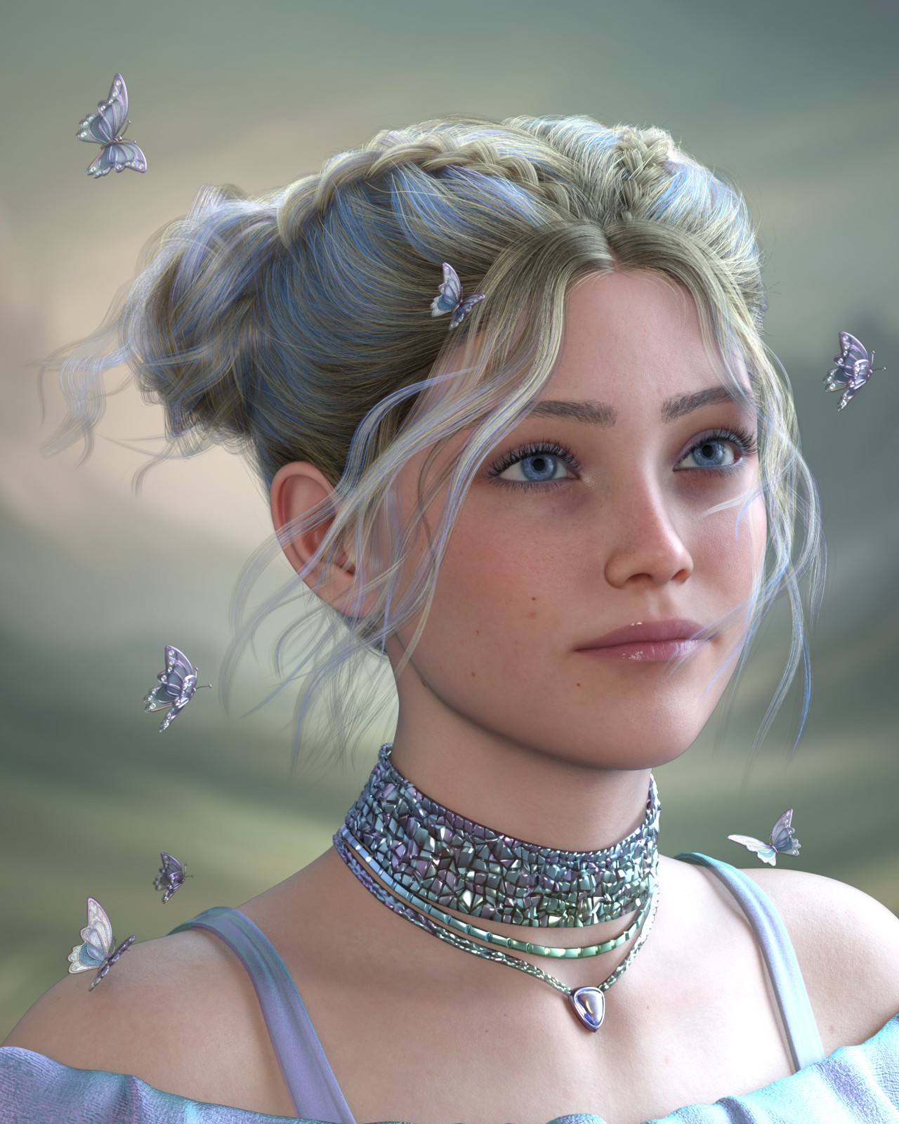 ALO Louisa Hair for Genesis 9, 8 and 8.1 Females by N/A