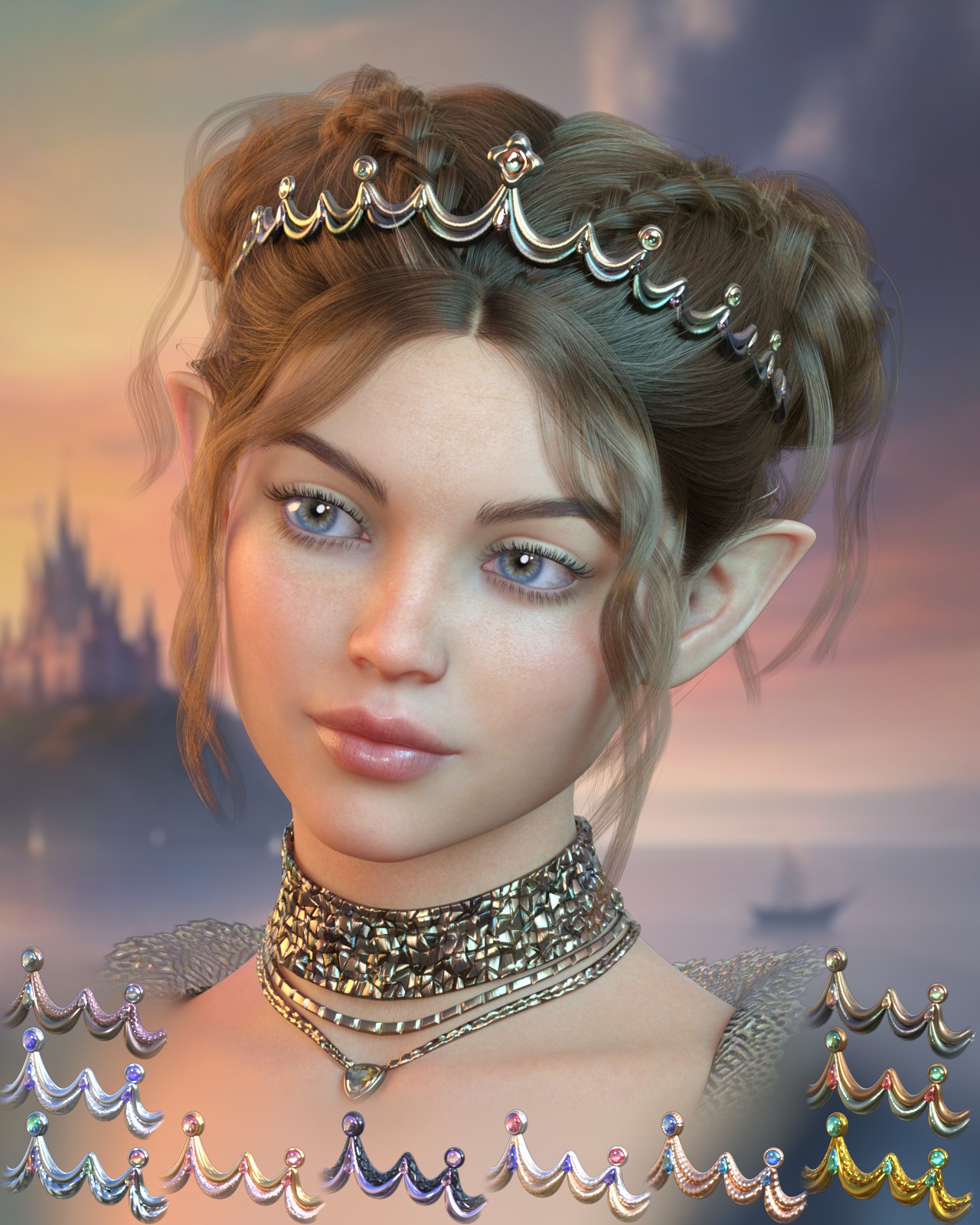ALO Louisa Hair for Genesis 9, 8 and 8.1 Females by N/A
