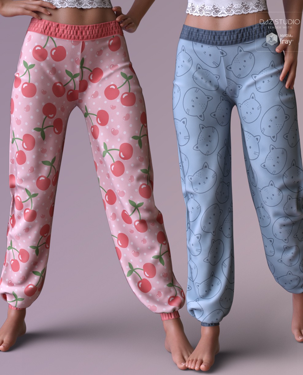 Trendy Textures for dForce Comfy Loungewear Pants by N/A
