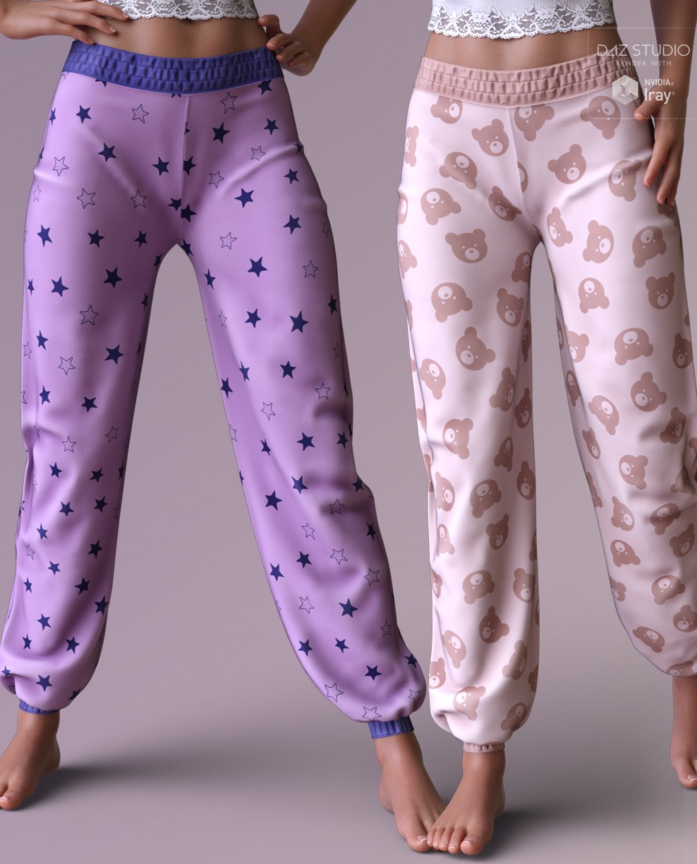 Trendy Textures for dForce Comfy Loungewear Pants by N/A