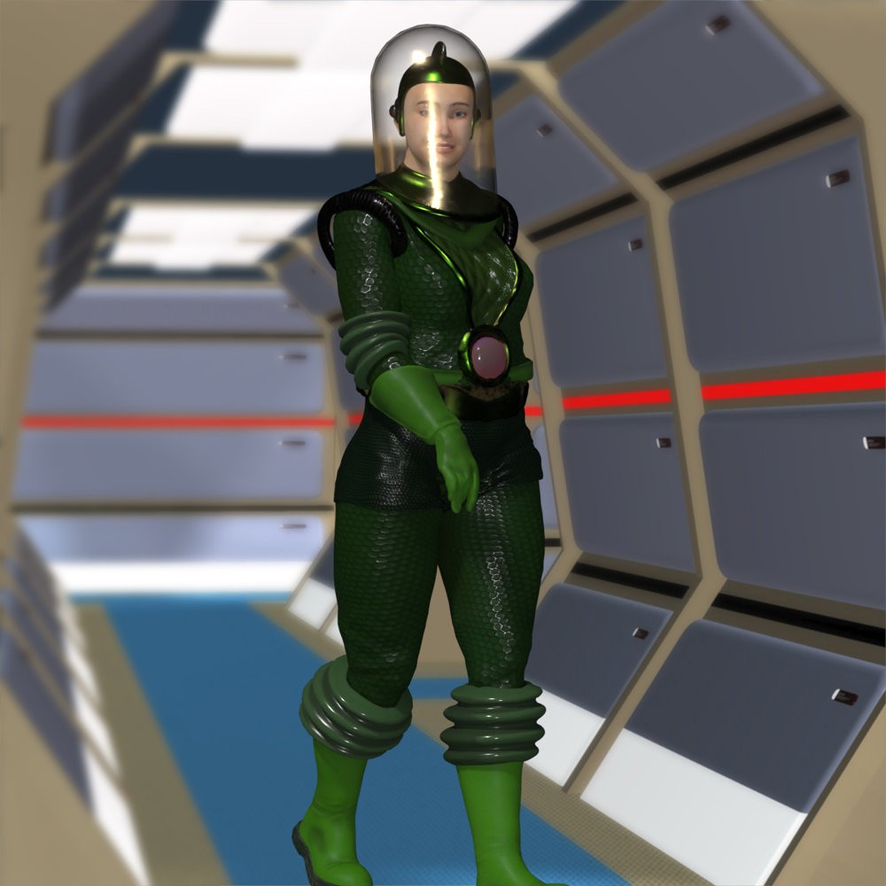 Ajax Spacewoman for La Femme 2 for Poser by N/A