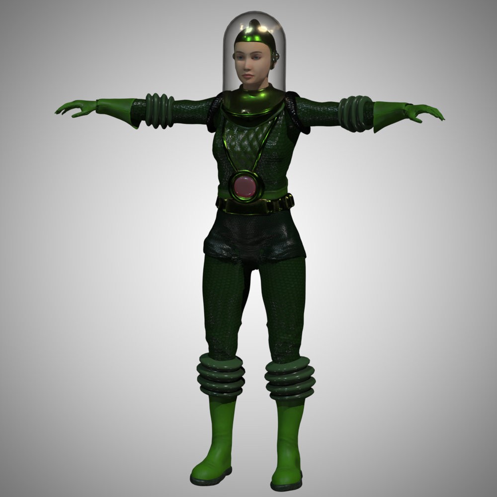 Ajax Spacewoman for La Femme 2 for Poser by N/A
