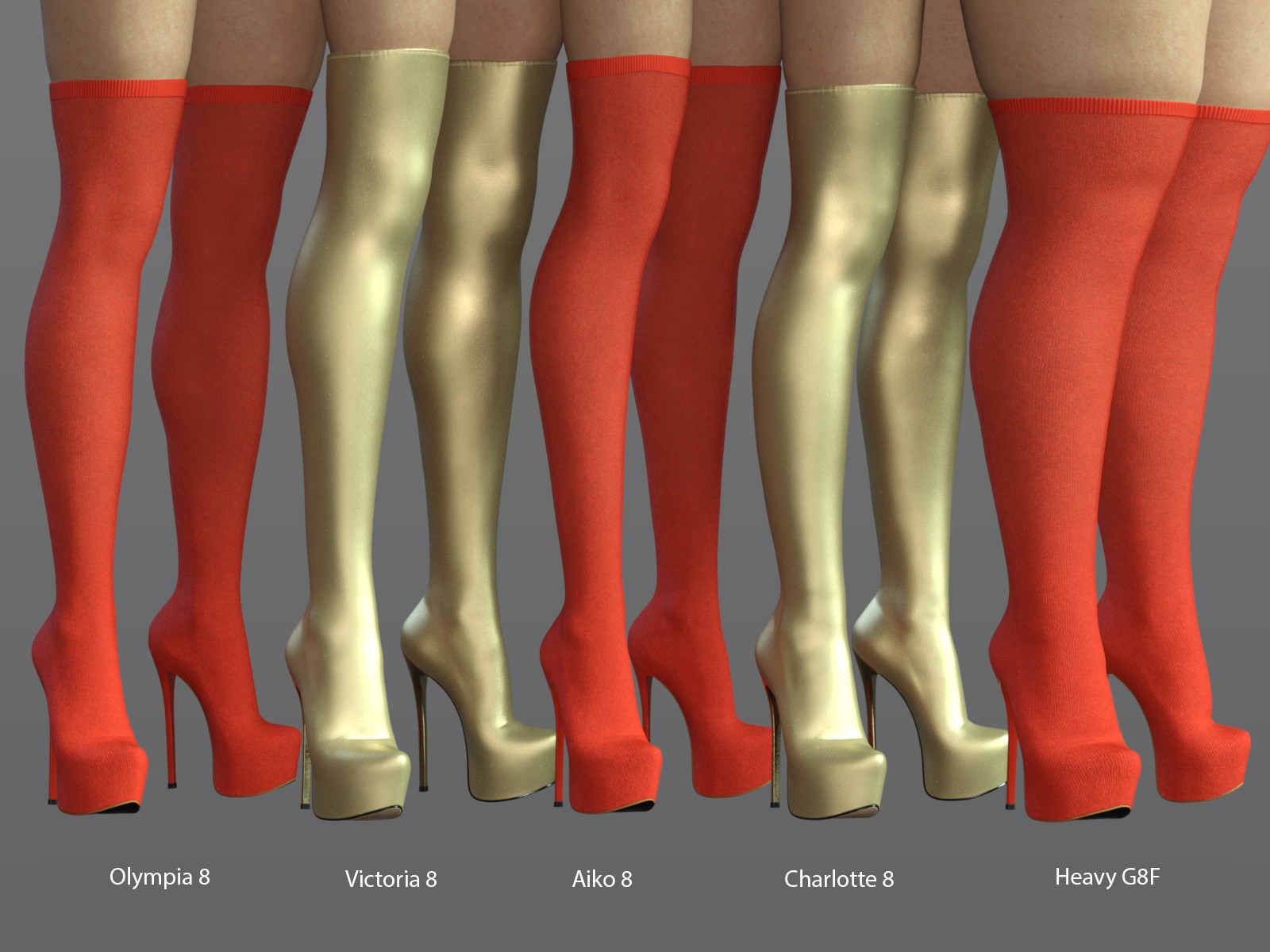 DTT Stiletto Heeled Sock Boots for G9 and G8F by N/A