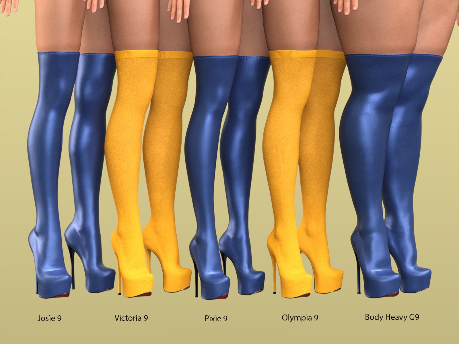 DTT Stiletto Heeled Sock Boots for G9 and G8F by N/A
