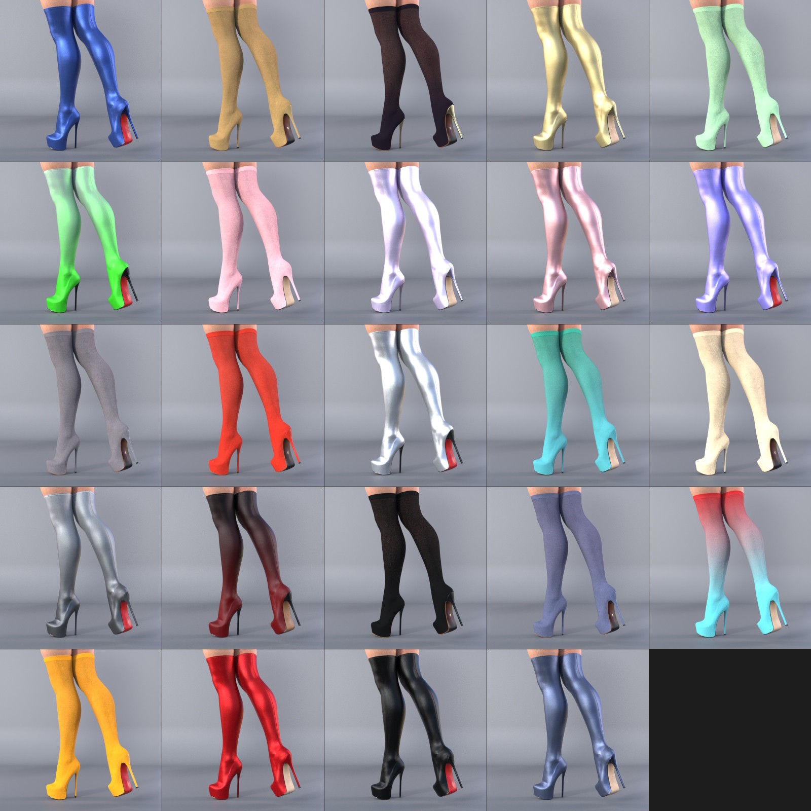 DTT Stiletto Heeled Sock Boots for G9 and G8F by N/A