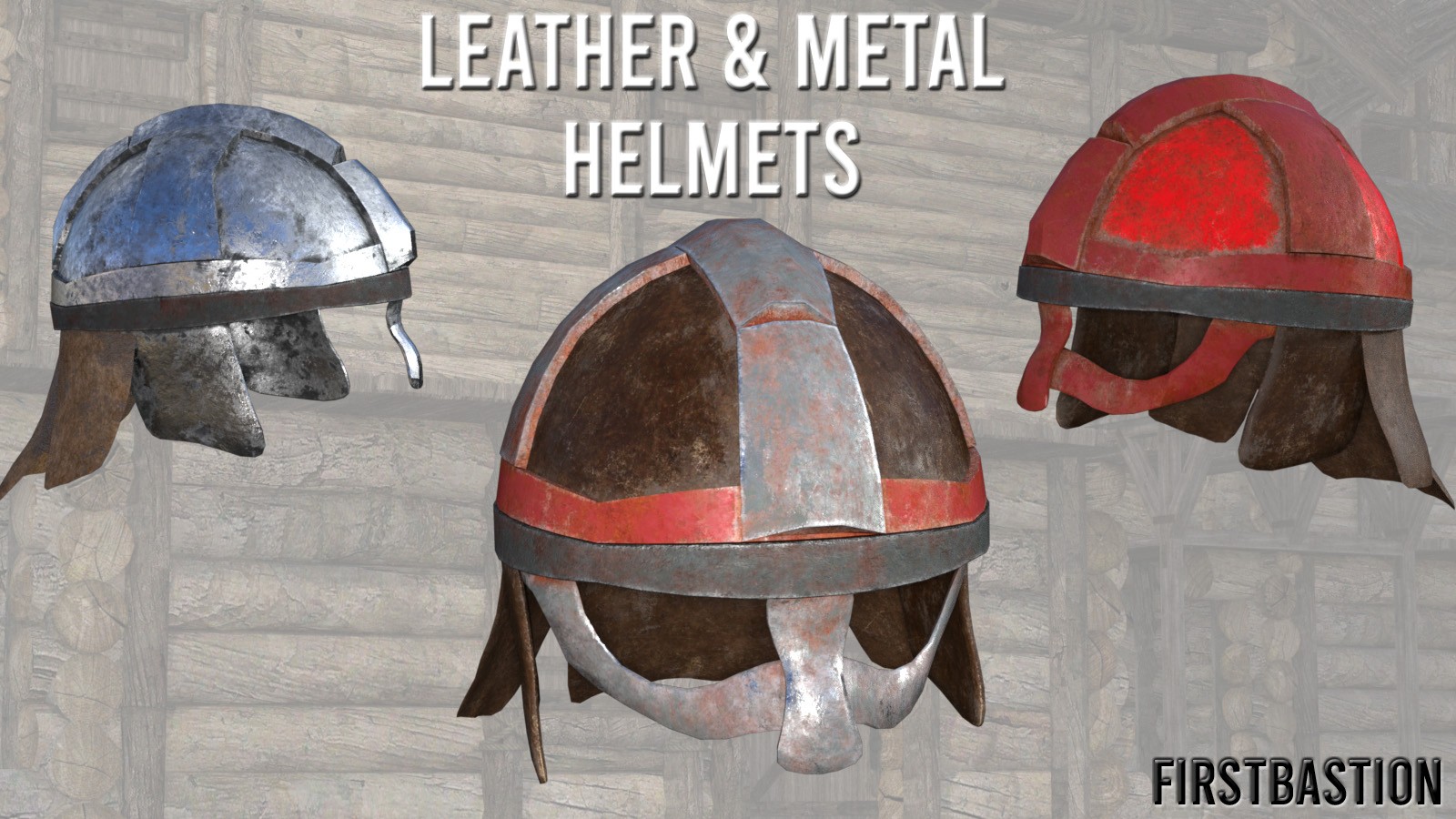 1stB Leather & Metal Helmets by N/A
