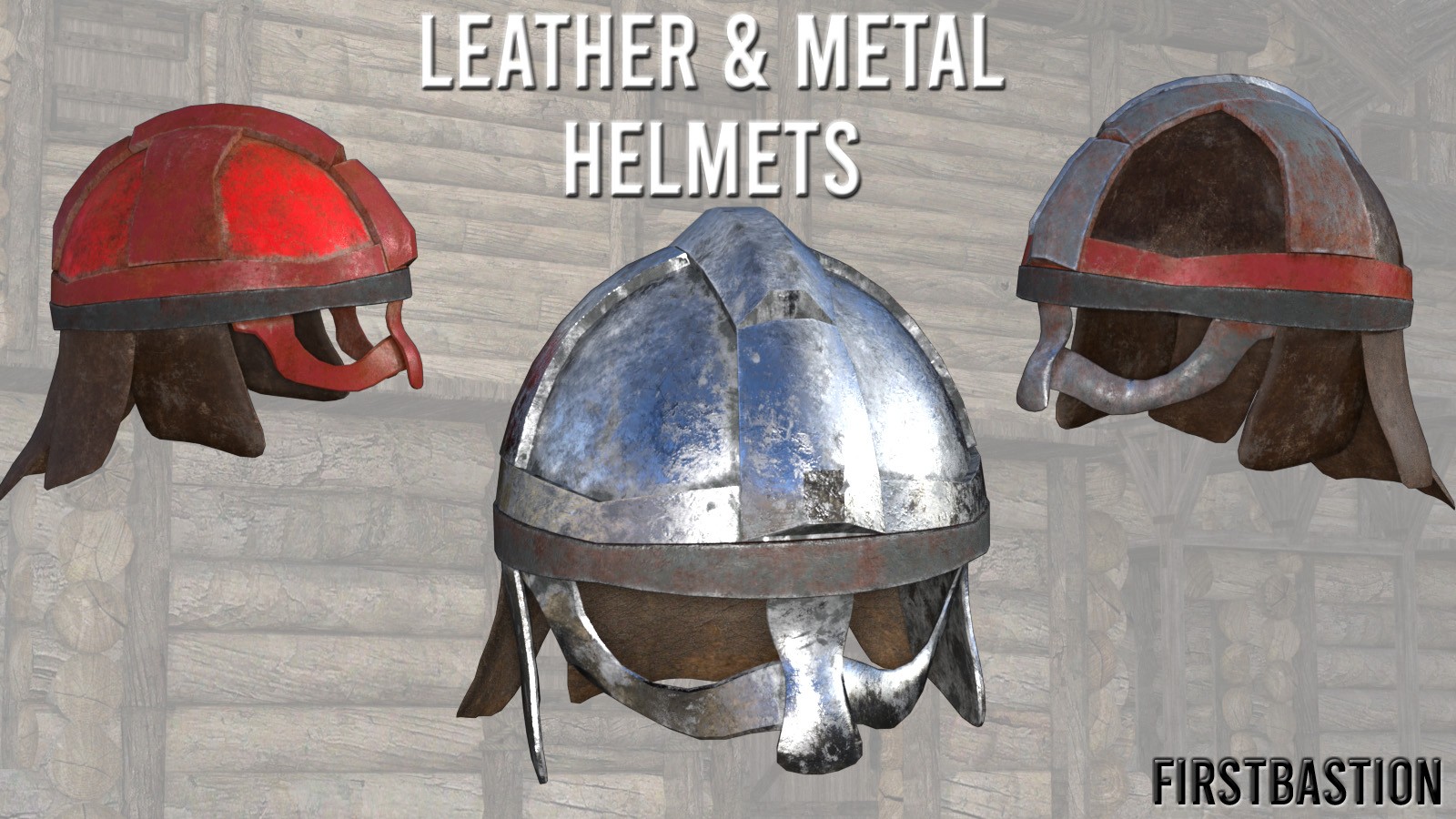 1stB Leather & Metal Helmets by N/A