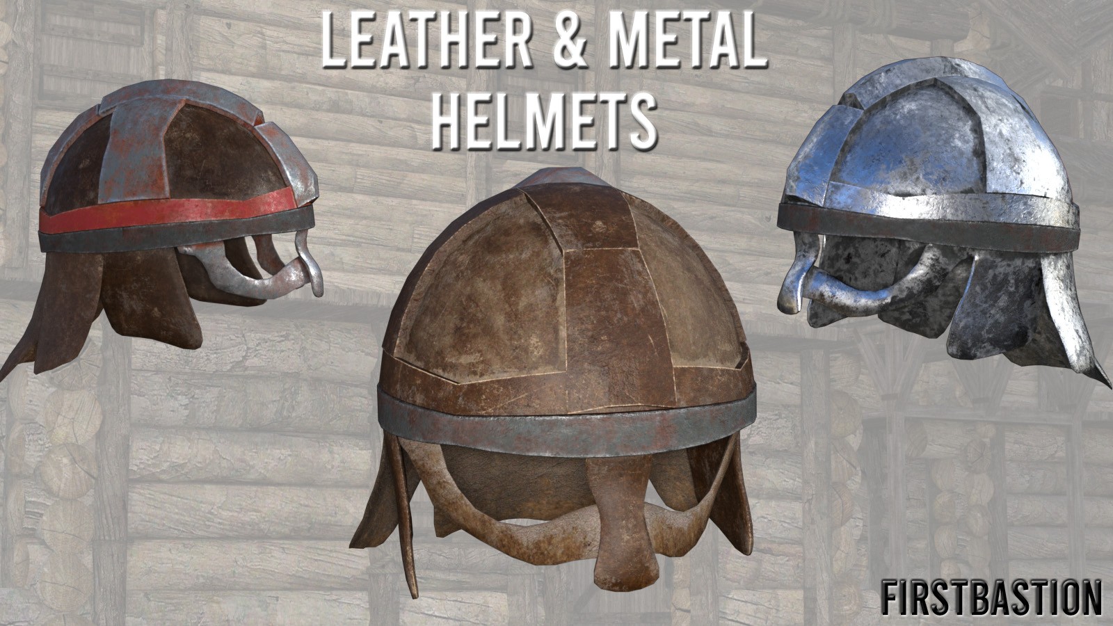 1stB Leather & Metal Helmets by N/A