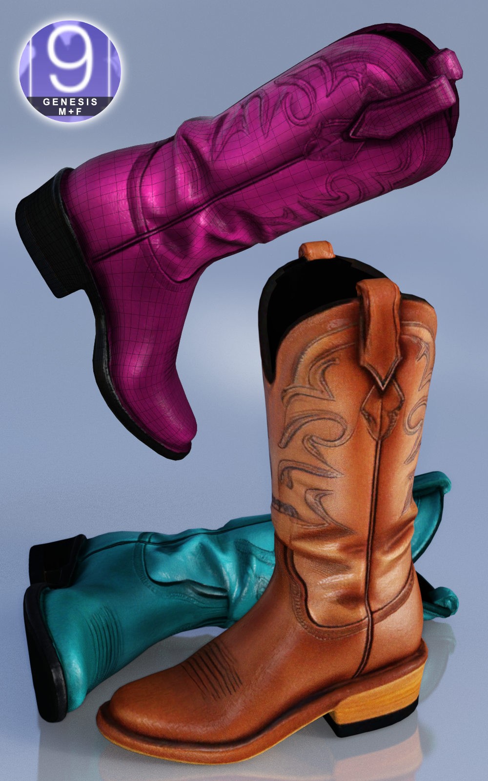 Classic Cowboy Boots MK1 for G9 by N/A