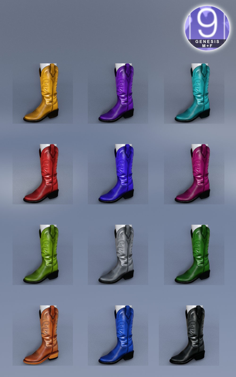 Classic Cowboy Boots MK1 for G9 by N/A