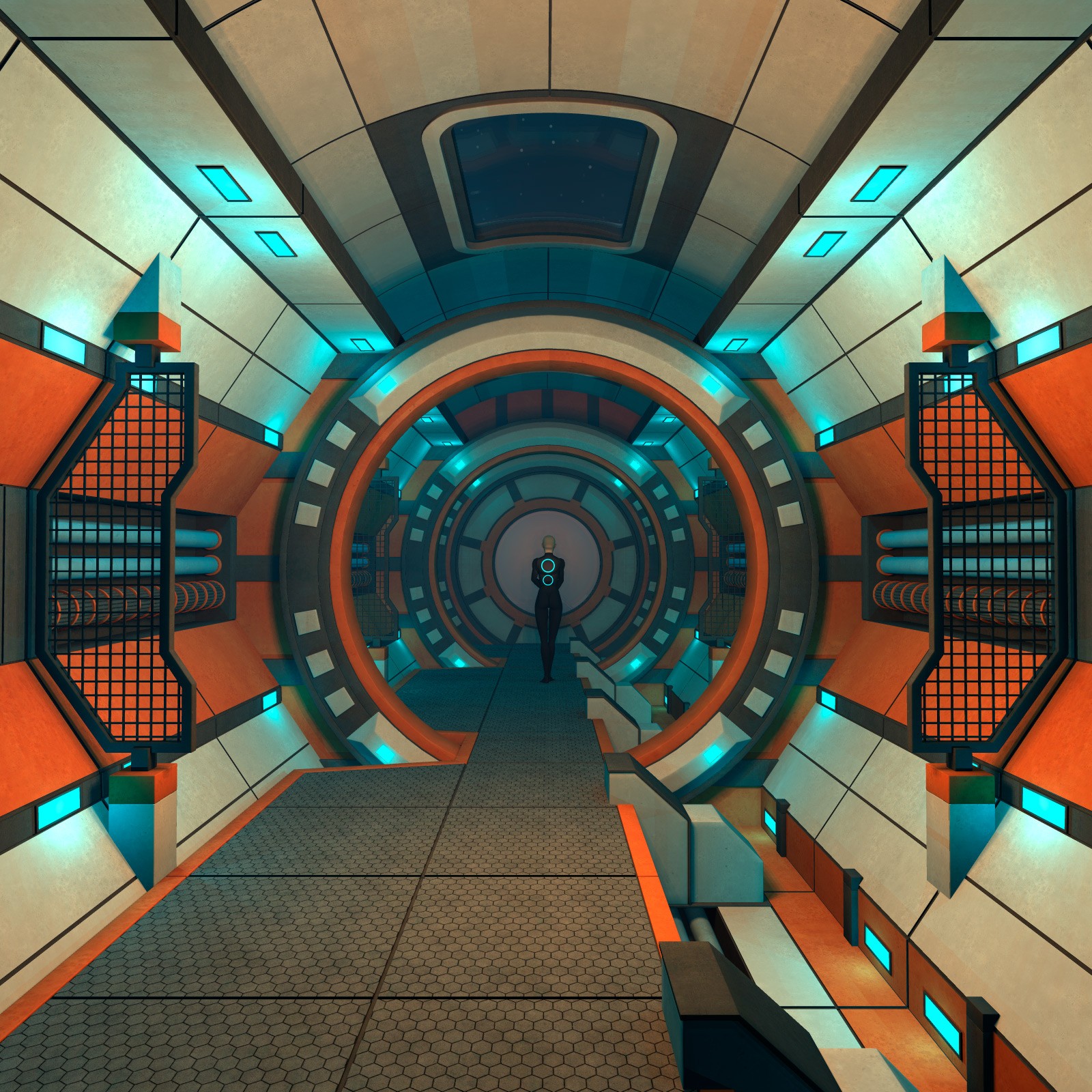 Spaceship corridor for Daz Studio by N/A