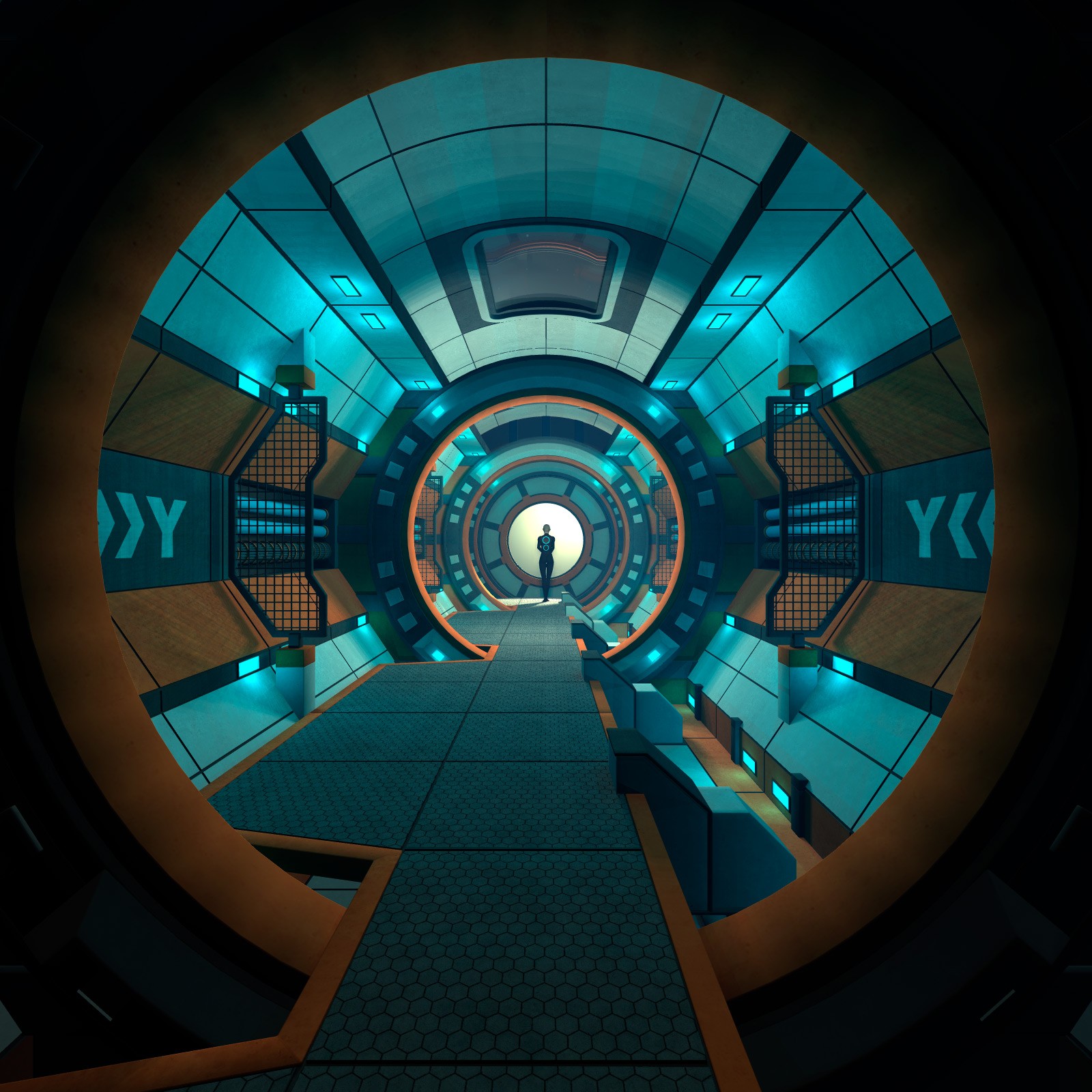 Spaceship corridor for Daz Studio by N/A