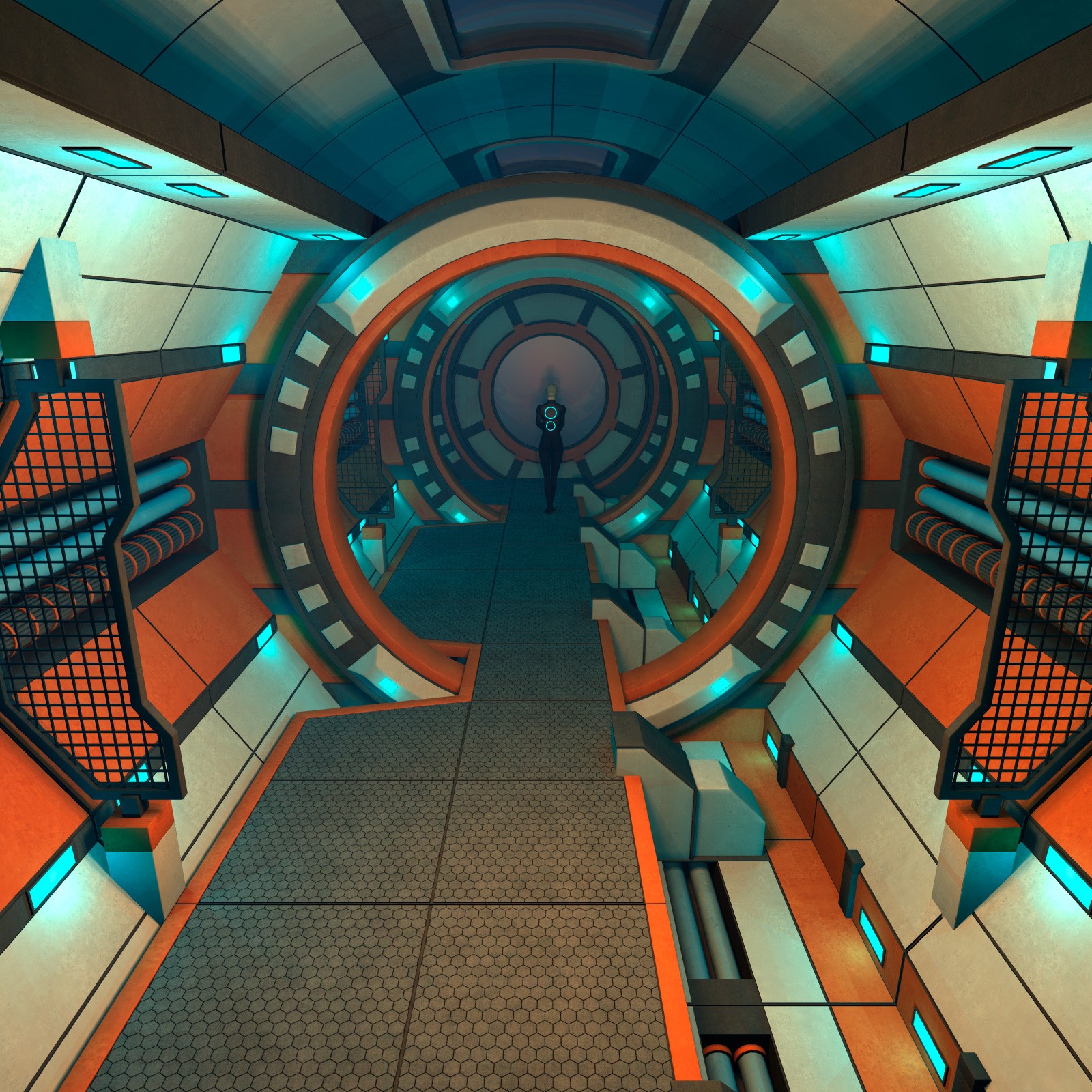Spaceship corridor for Daz Studio by N/A