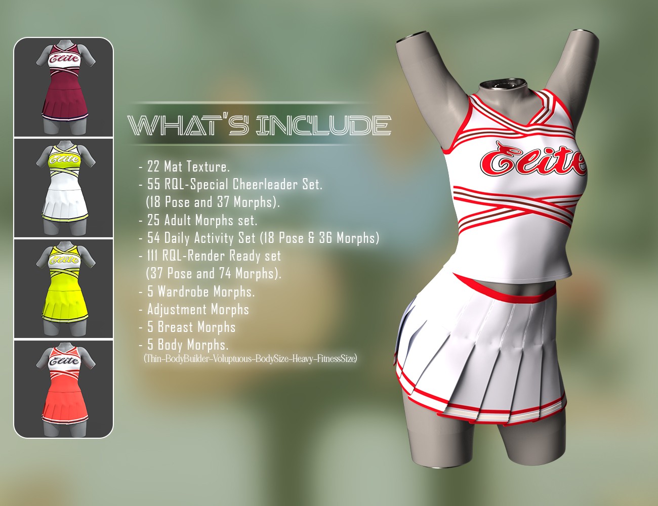 RQL-dForce Cheerleader Outfit G8F & G8.1F by N/A