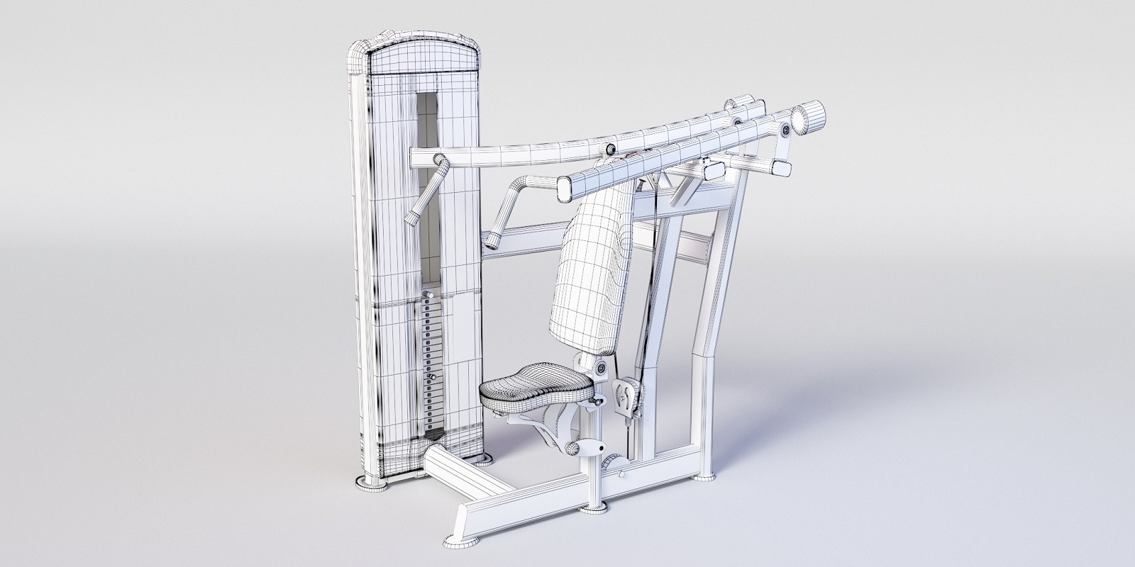 FUSE XL SHOULDER PRESS – Low-Poly 3D Gym Equipment Model by N/A