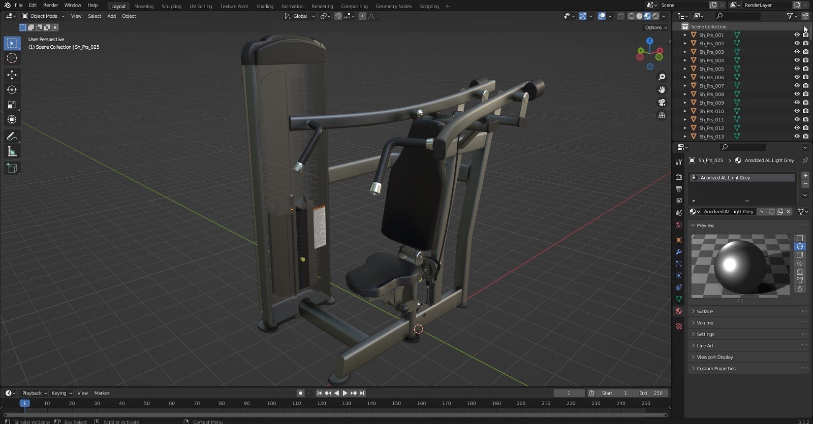 FUSE XL SHOULDER PRESS – Low-Poly 3D Gym Equipment Model by N/A