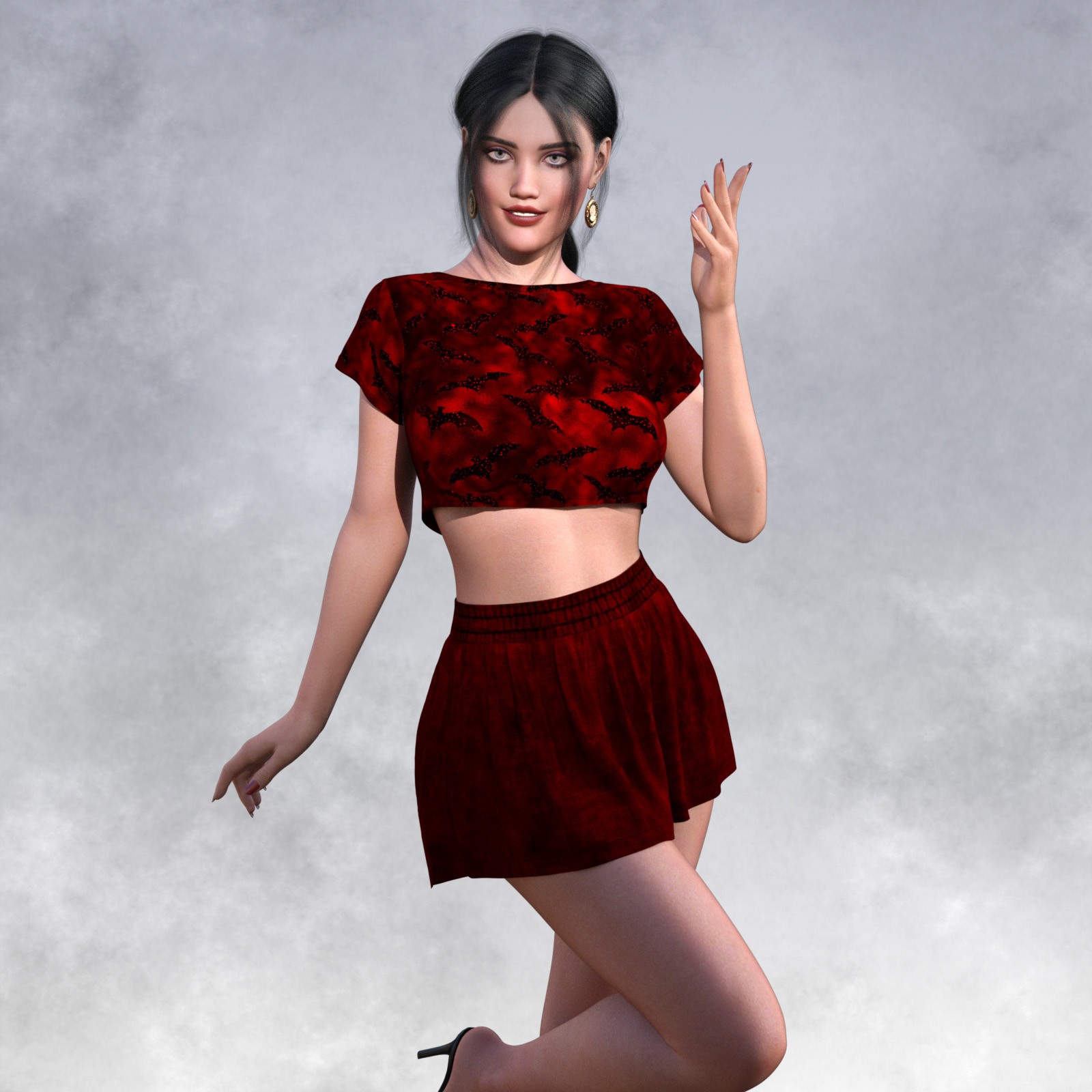 LWP Punky for dForce Crop Top and Skirt for G8xF by N/A