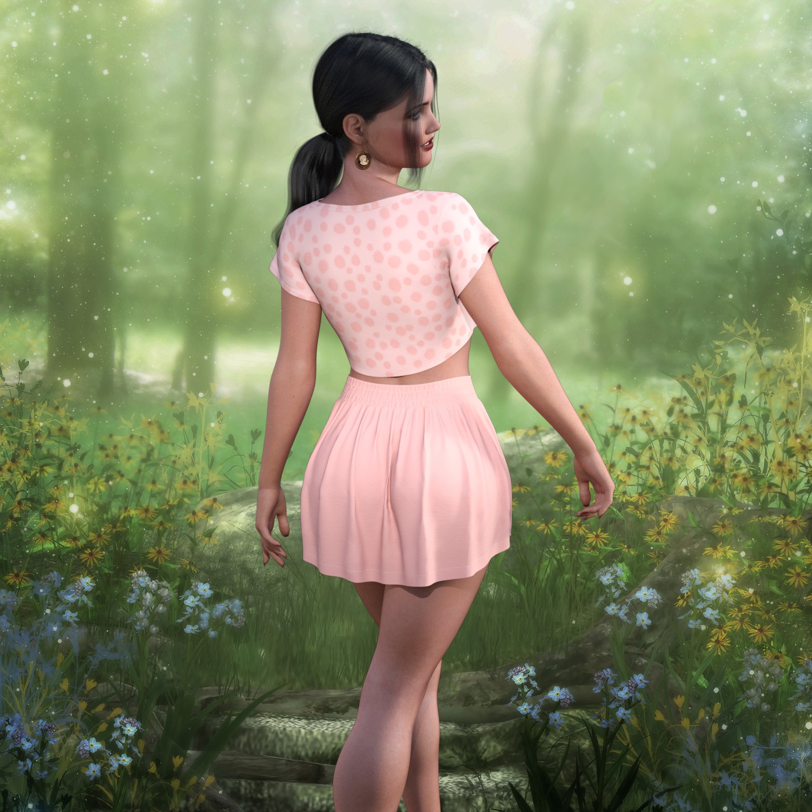 LWP Punky for dForce Crop Top and Skirt for G8xF by N/A