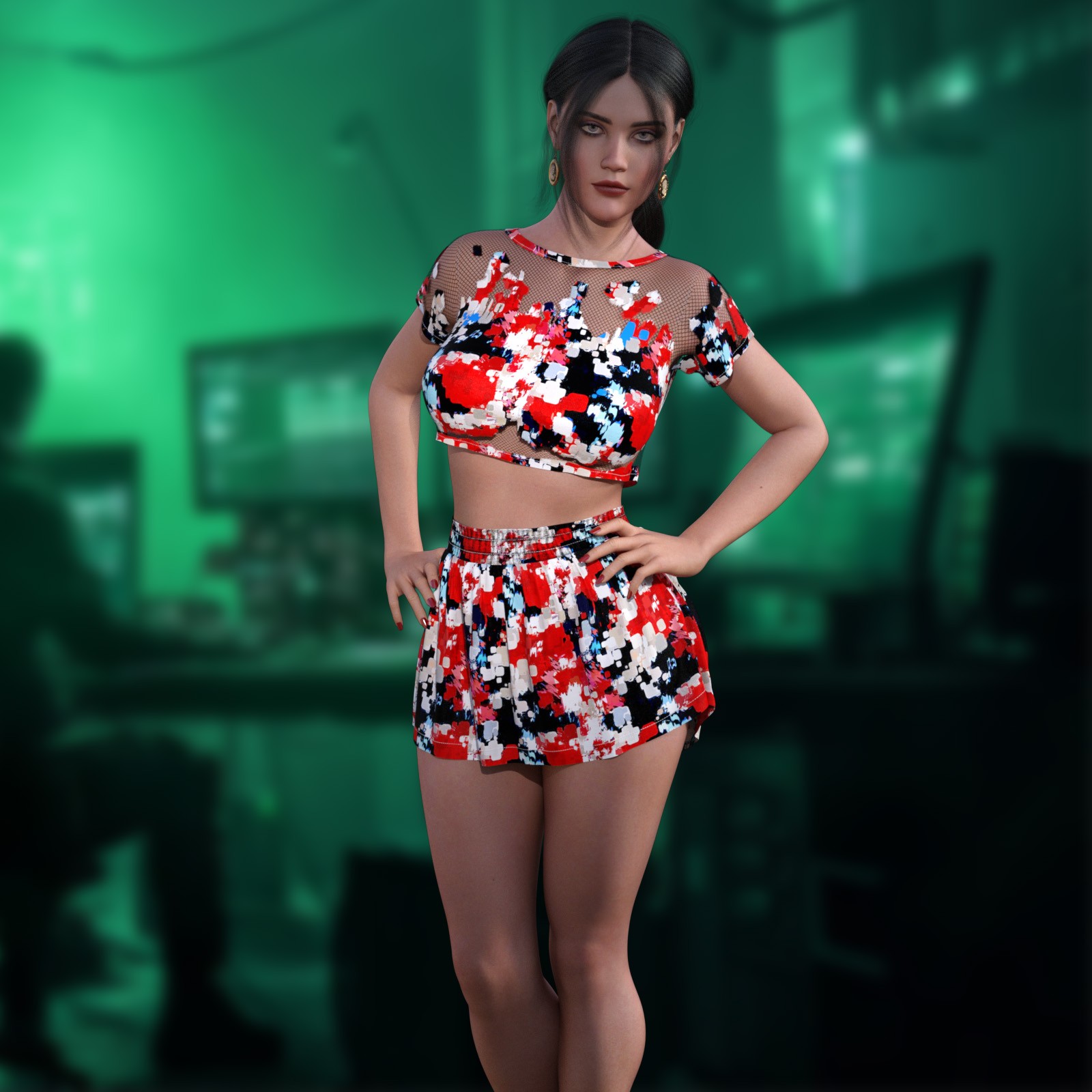 LWP Punky for dForce Crop Top and Skirt for G8xF by N/A