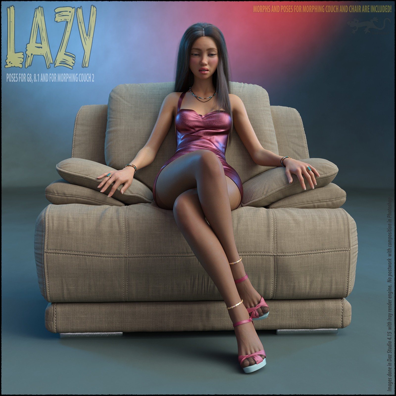 Lazy - Poses for Genesis 8 and 8.1 Female by N/A