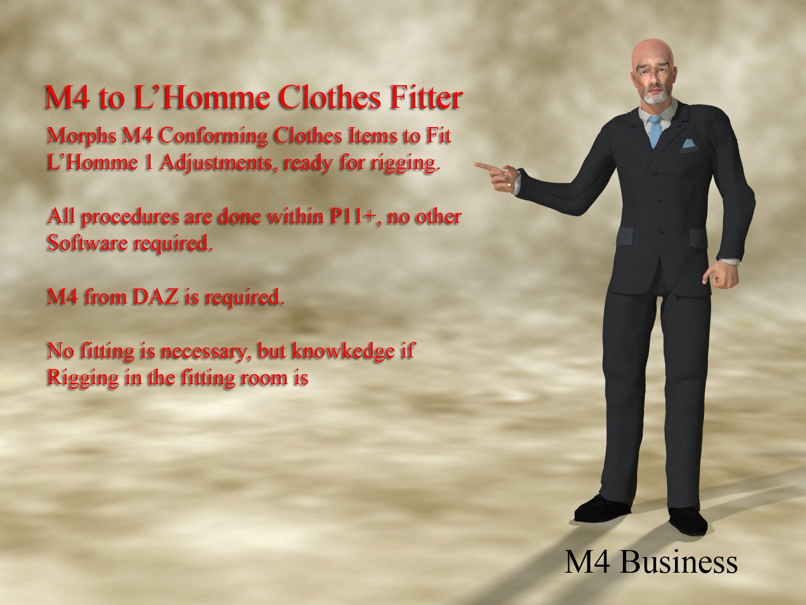 M4 to L'Homme 1 Clothes Fitter by N/A