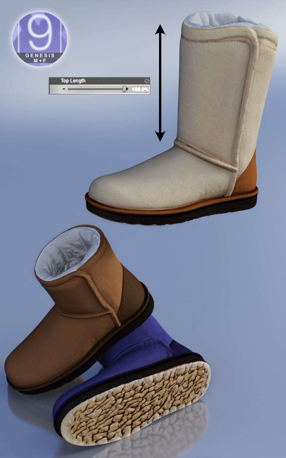 Sheepskin Boots for G9 by N/A