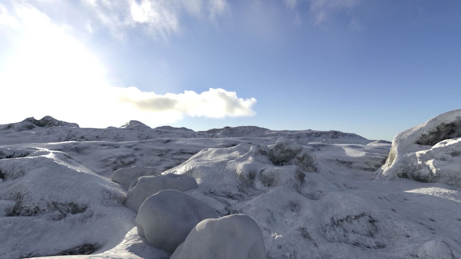 3D Scenery: Snowy Caps by N/A