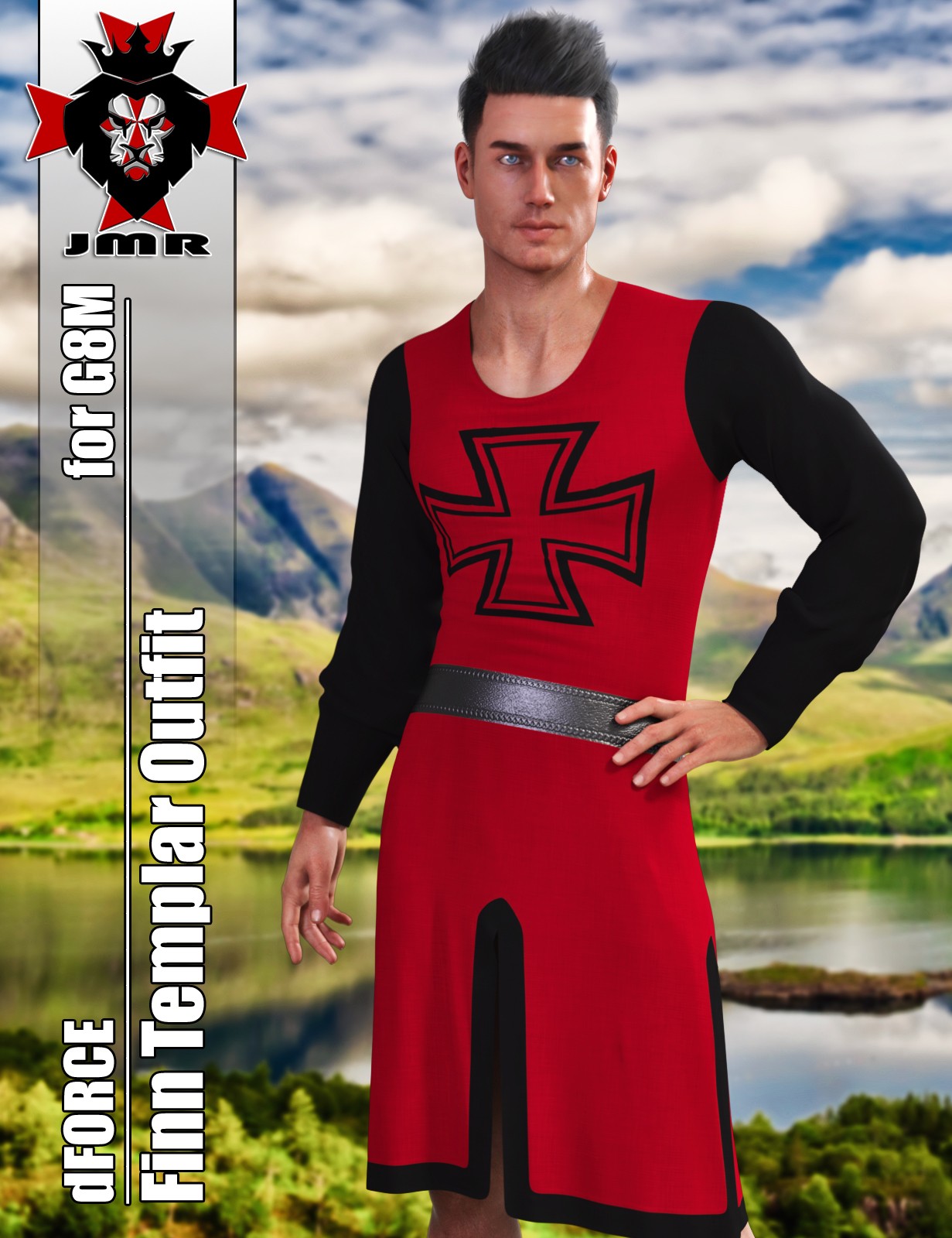 JMR dForce Finn Templar Outfit for G9M and G8M by N/A