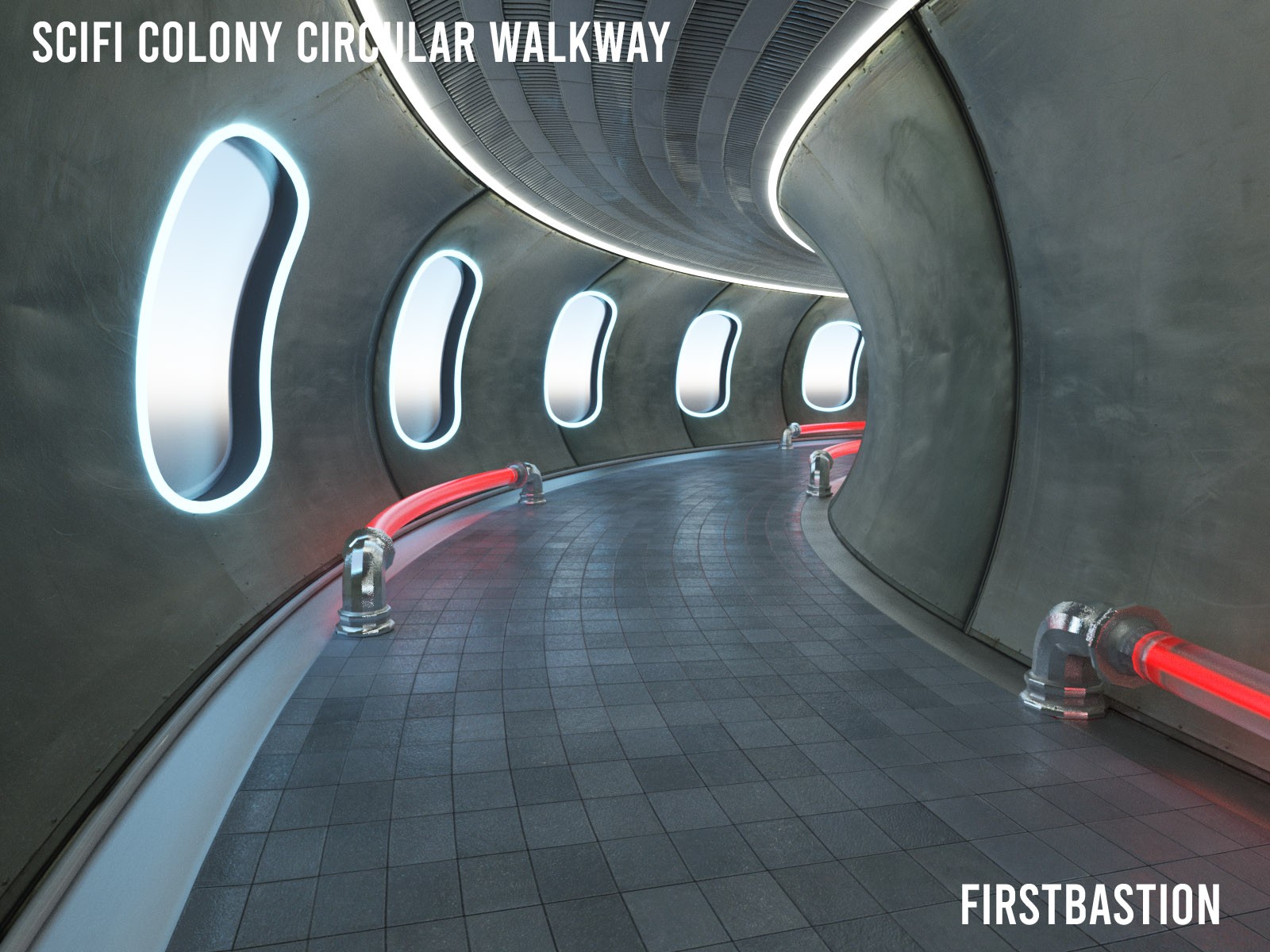 1stB Scifi Colony Circular Walkway by N/A