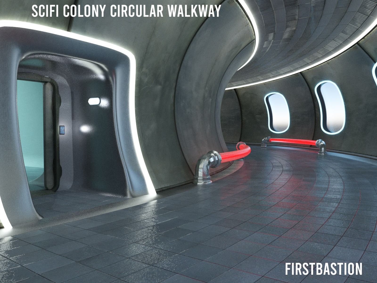 1stB Scifi Colony Circular Walkway by N/A
