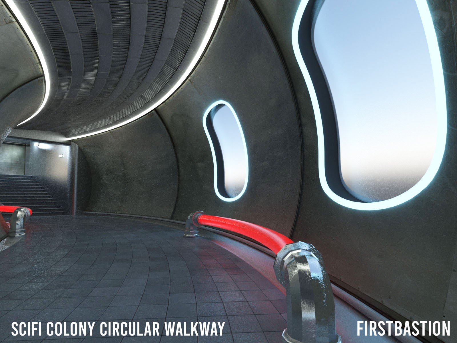 1stB Scifi Colony Circular Walkway by N/A