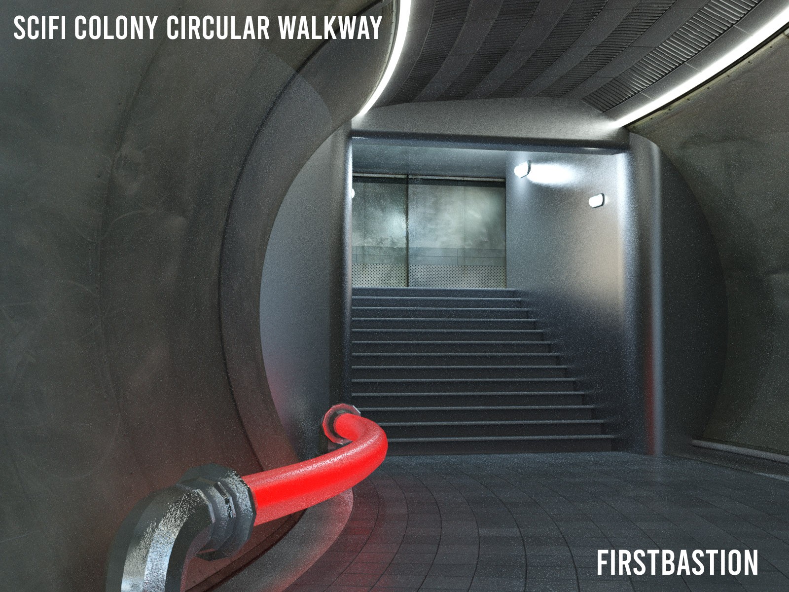 1stB Scifi Colony Circular Walkway by N/A