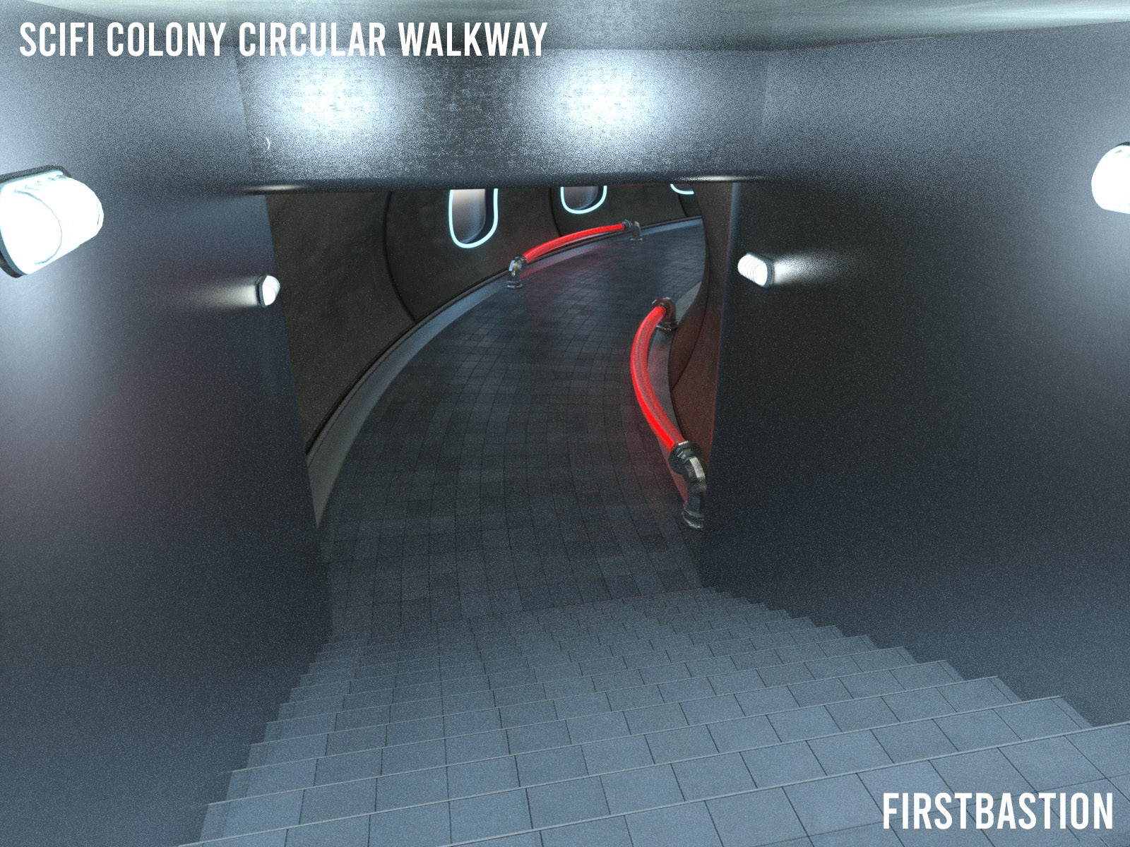 1stB Scifi Colony Circular Walkway by N/A