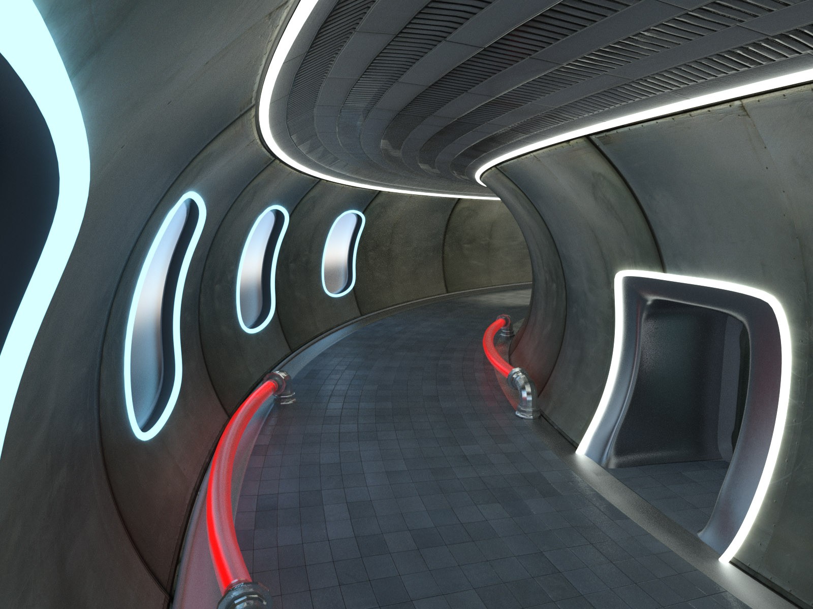 1stB Scifi Colony Circular Walkway by N/A