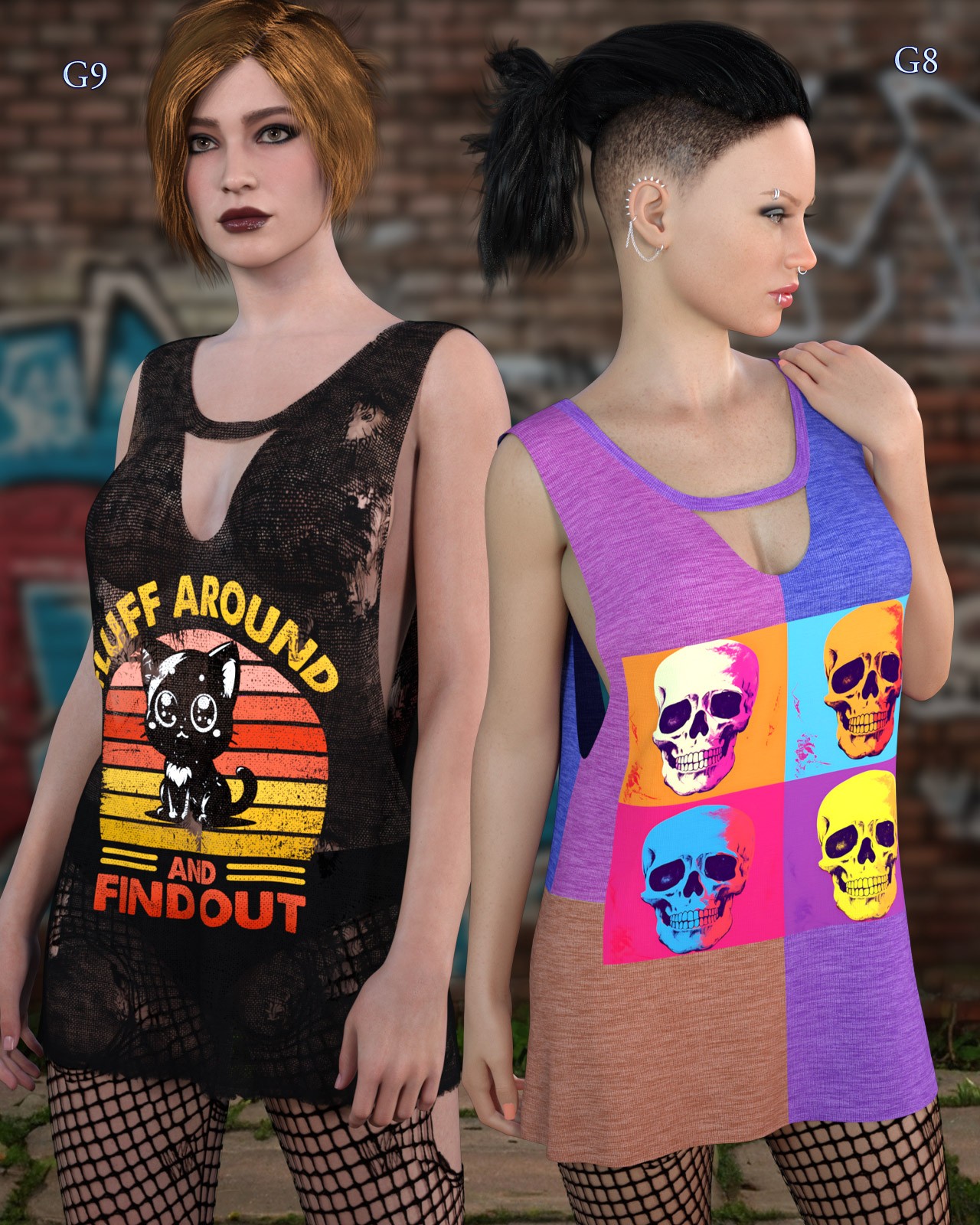dforce - Cut Out Tee II - Genesis 8 and 9 by N/A