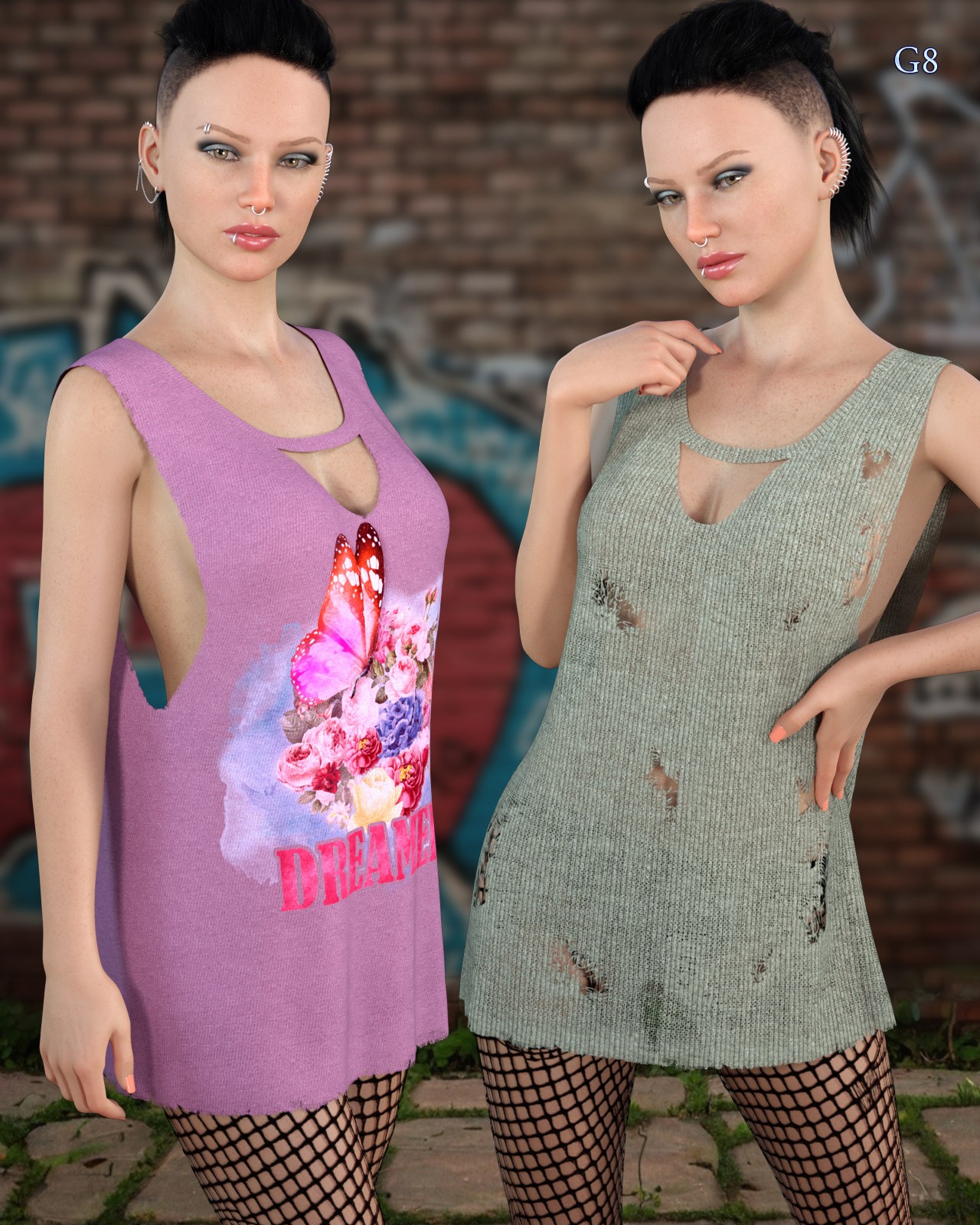 dforce - Cut Out Tee II - Genesis 8 and 9 by N/A