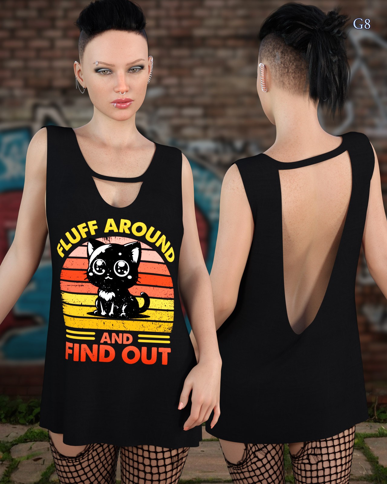 dforce - Cut Out Tee II - Genesis 8 and 9 by N/A