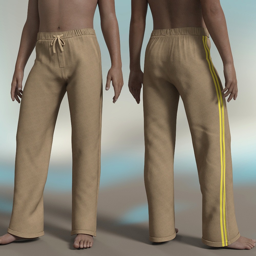 Boxers and SweatPants for Pajama Pants with Open Fly G8 Male by N/A