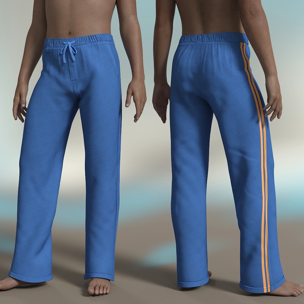 Boxers and SweatPants for Pajama Pants with Open Fly G8 Male by N/A