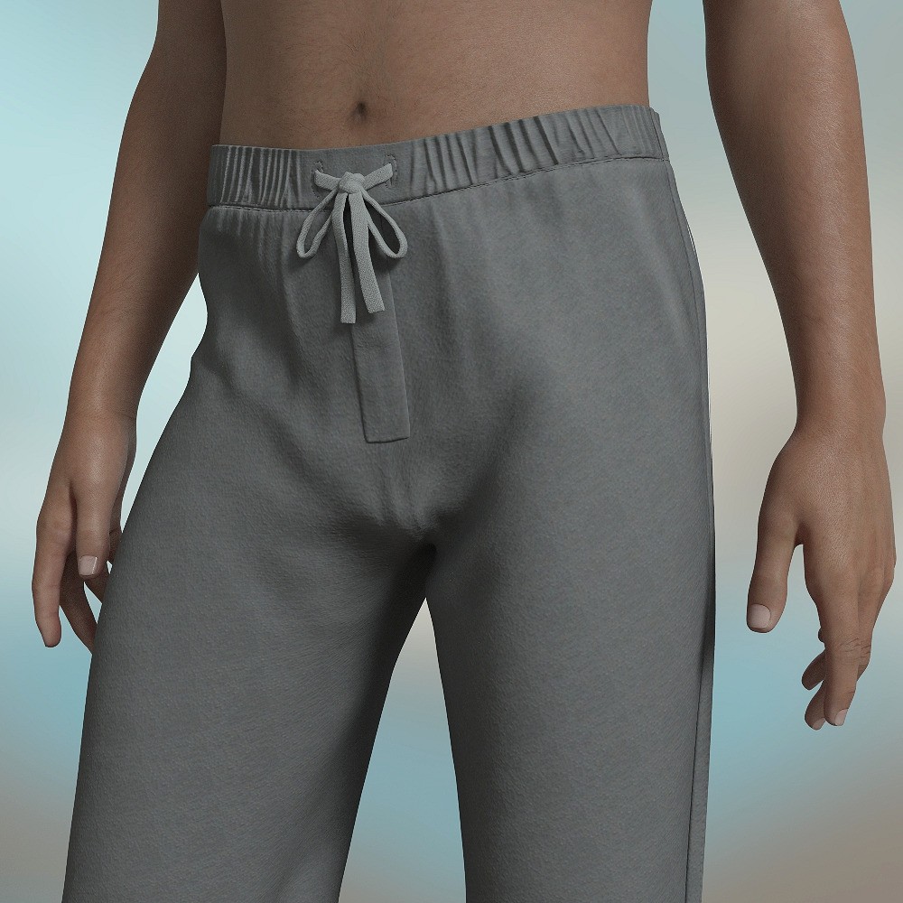 Boxers and SweatPants for Pajama Pants with Open Fly G8 Male by N/A