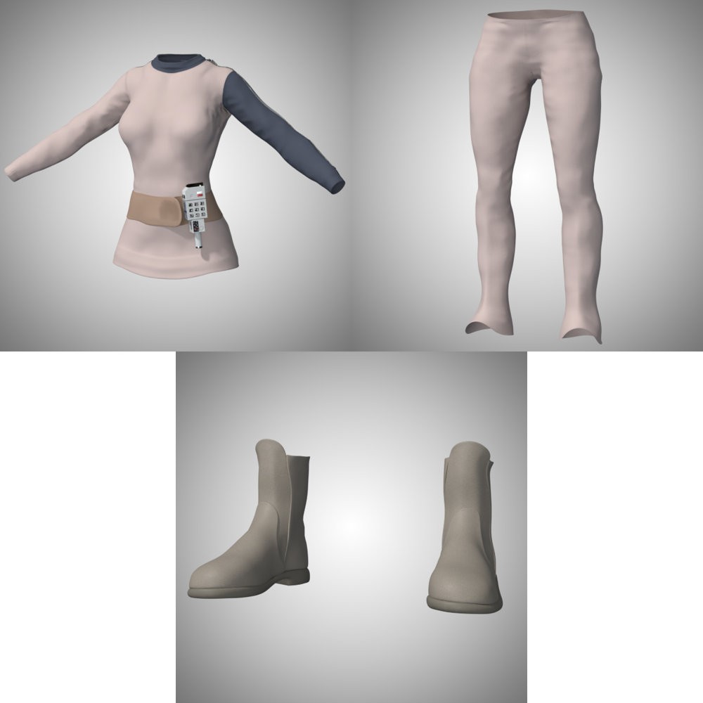 Moonbase Alpha Uniform for La Femme 2 for Poser by N/A