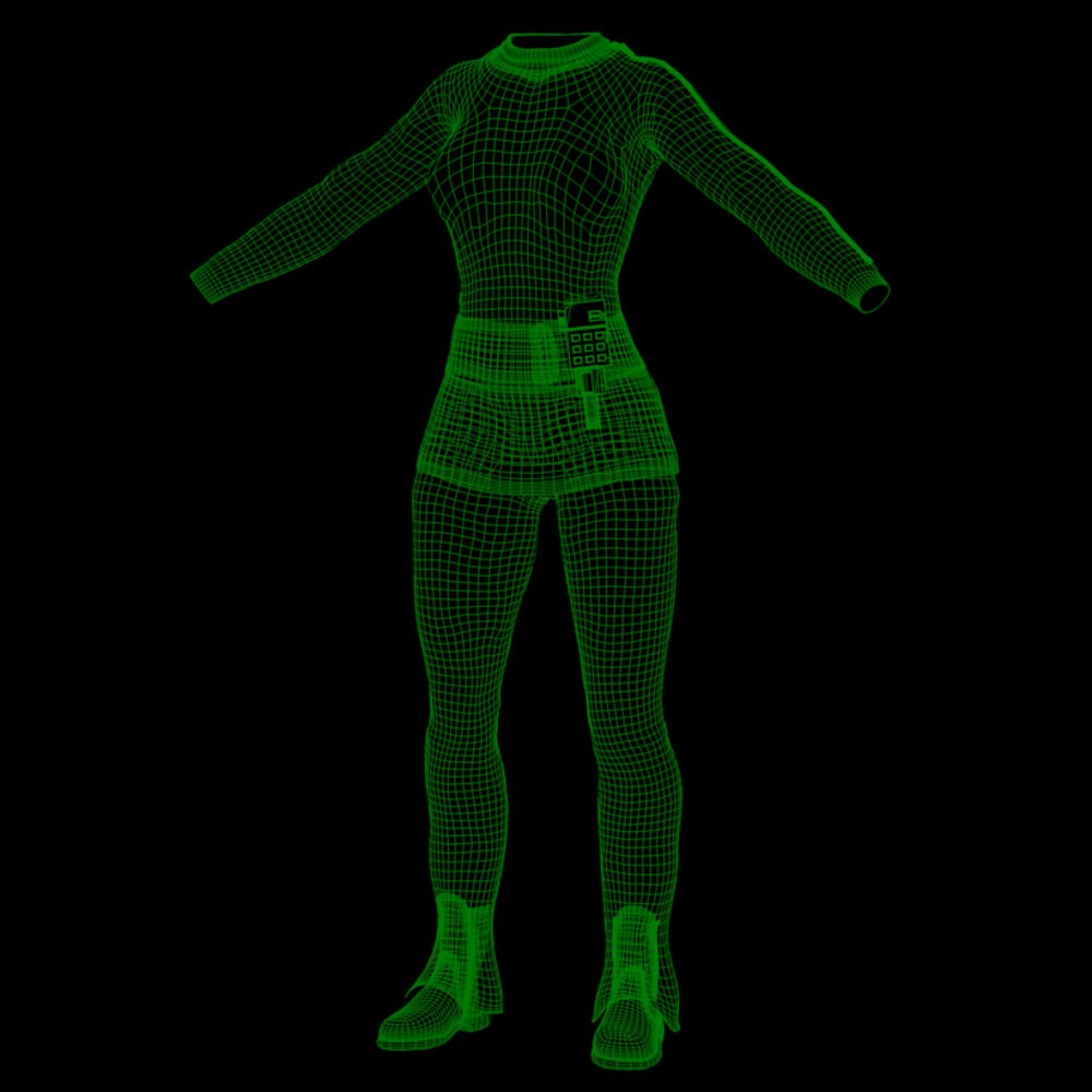 Moonbase Alpha Uniform for La Femme 2 for Poser by N/A