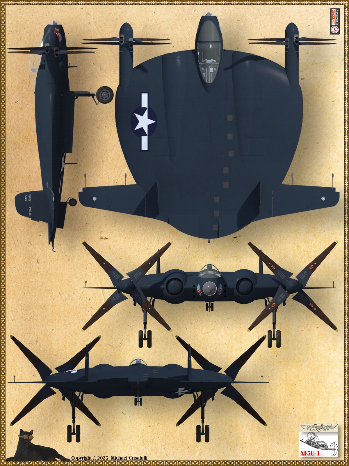 XF5U Experimental Fighter by N/A
